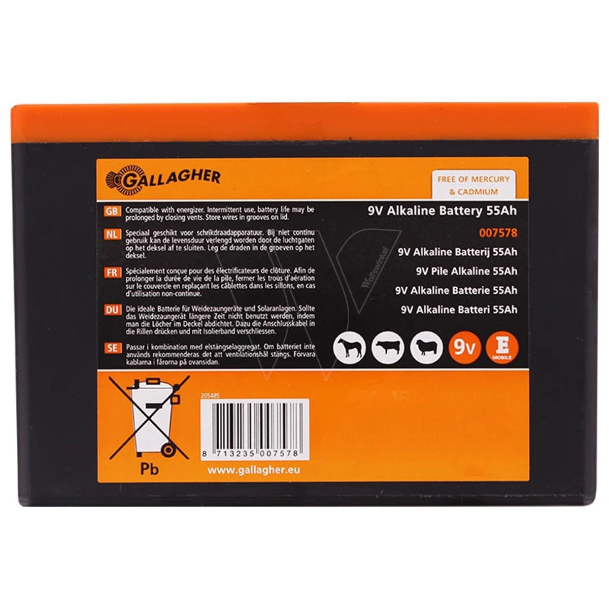 Gallagher Powerpack Batterij 9v/55ah (16 4 Gallagher Powerpack Batterij 9v/55ah (16 - Afbeelding 2