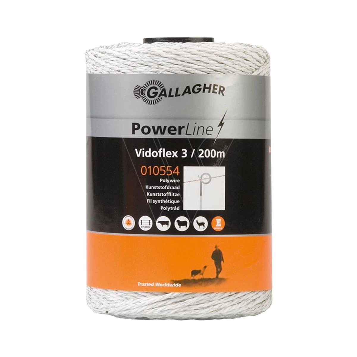 Gallagher Vidoflex 3 Wit 200m 3 Gallagher Vidoflex 3 Wit 200m