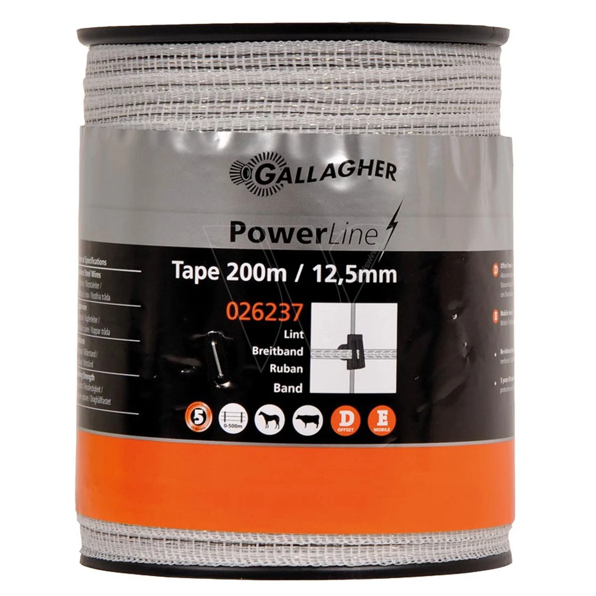 Gallagher Powerline Lint 12,5mm Wit 200m 3 Gallagher Powerline Lint 12,5mm Wit 200m