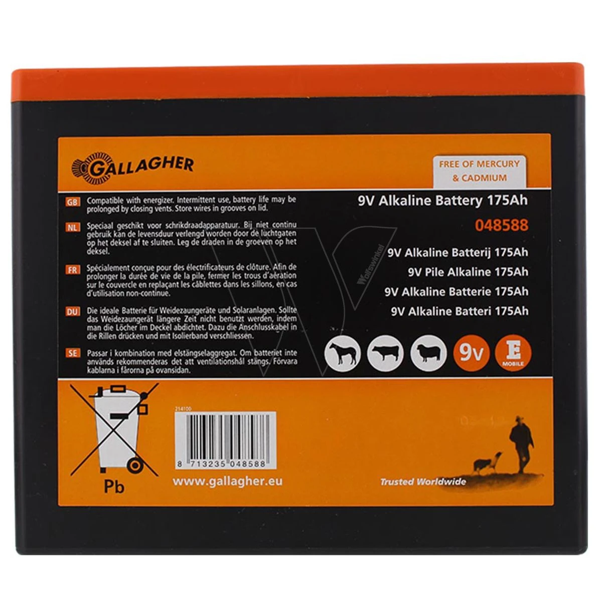 Gallagher Powerpack Batterij 9v/175ah (1 4 Gallagher Powerpack Batterij 9v/175ah (1 - Afbeelding 2