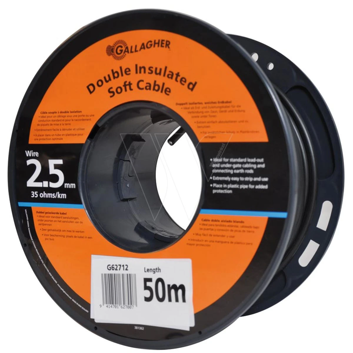 Gallagher Kabel 2,5mm 50m/rol 35 Ohm/1km 3 Gallagher Kabel 2,5mm 50m/rol 35 Ohm/1km