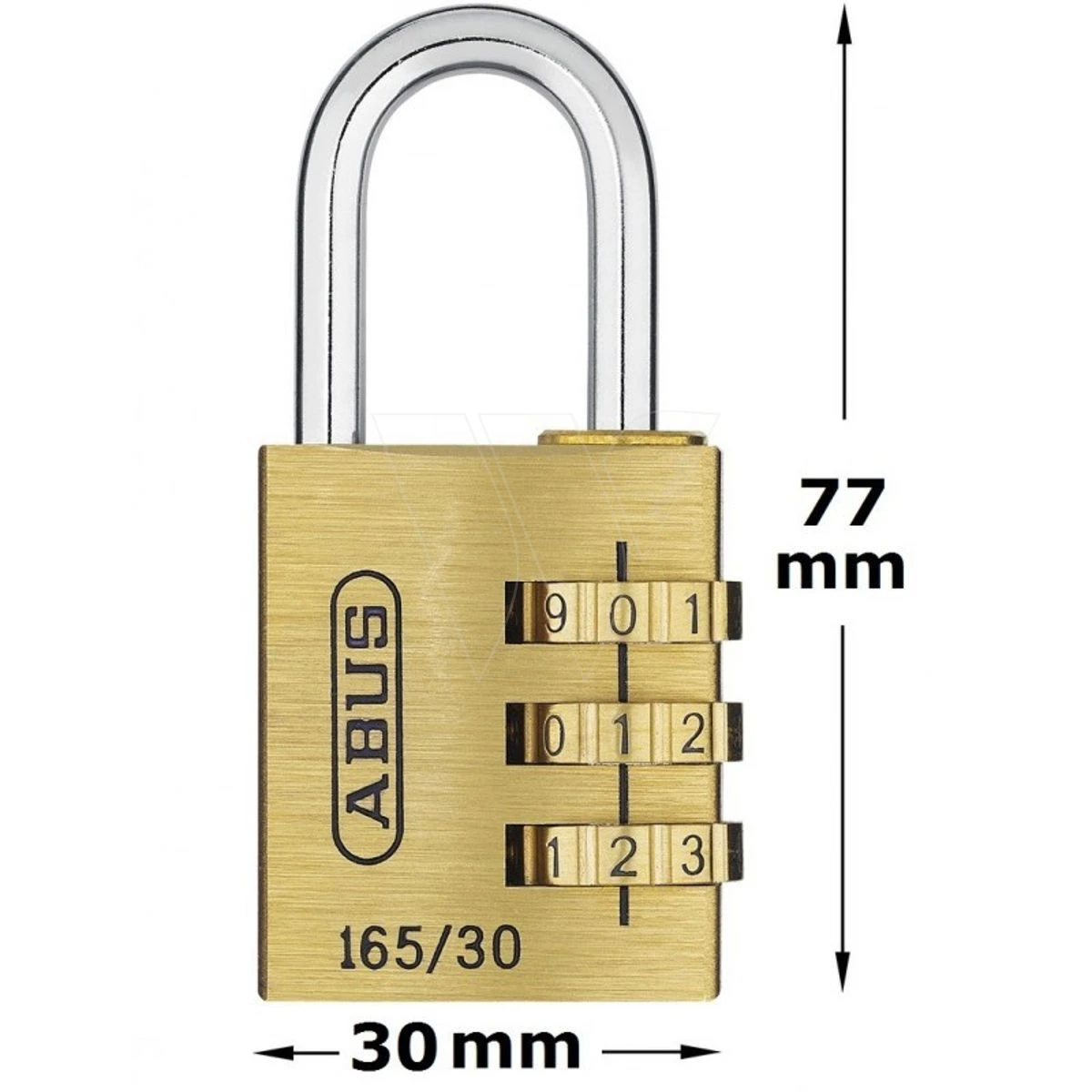 Abus Cijfer Hangslot 165/30 3 Abus Cijfer Hangslot 165/30 - Afbeelding 2