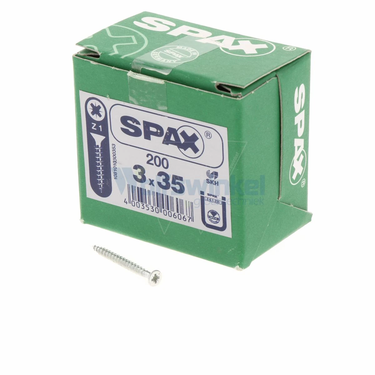 Spaanpl Schr Vz Pk 3.0x35 Poz (200) Spax 3 Spaanpl Schr Vz Pk 3.0x35 Poz (200) Spax