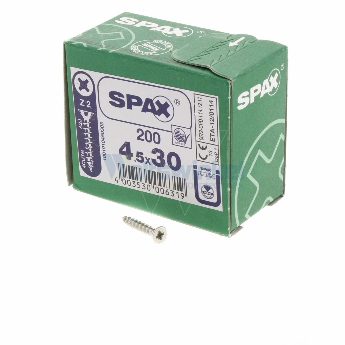 Spaanpl Schr Vz Pk 4.5x30 Poz (200) Spax 3 Spaanpl Schr Vz Pk 4.5x30 Poz (200) Spax