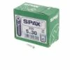 Spaanpl Schr Vz Pk 5.0x30 Poz (200) Spax -Goedkope Wolfswinkel winkel SPAXSPPZ5X30 spaxspaanplaatschroefverzinktpozidrive