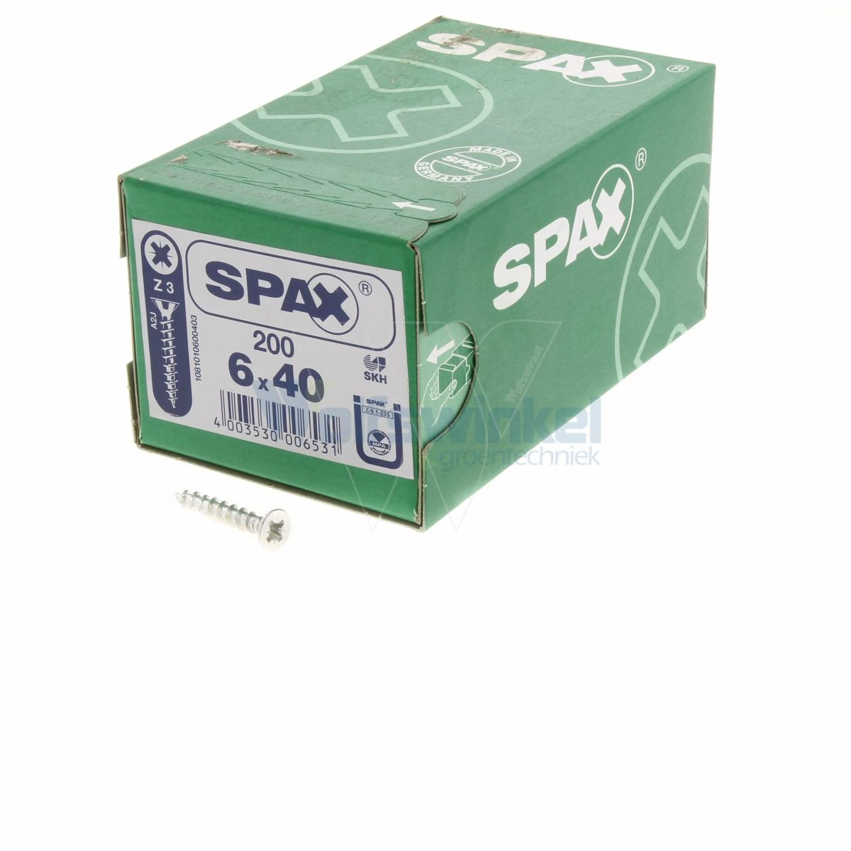 Spaanpl Schr Vz Pk 6.0x40 Poz (200) Spax 3 Spaanpl Schr Vz Pk 6.0x40 Poz (200) Spax