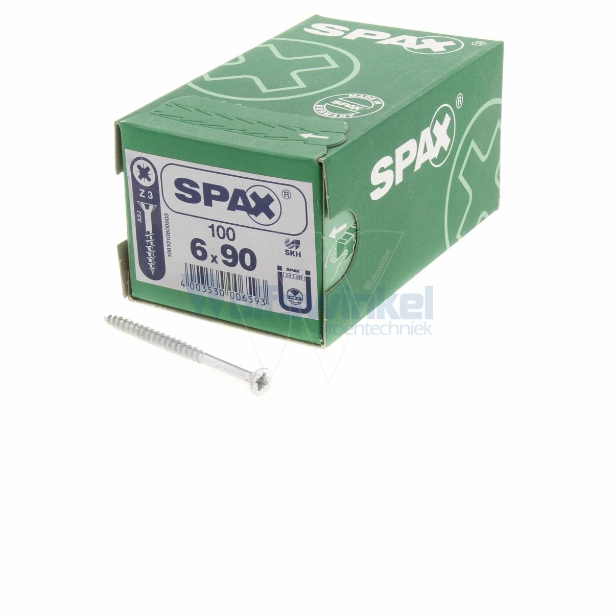 Spaanpl Schr Vz Pk 6.0x90 Poz (100) Spax 3 Spaanpl Schr Vz Pk 6.0x90 Poz (100) Spax